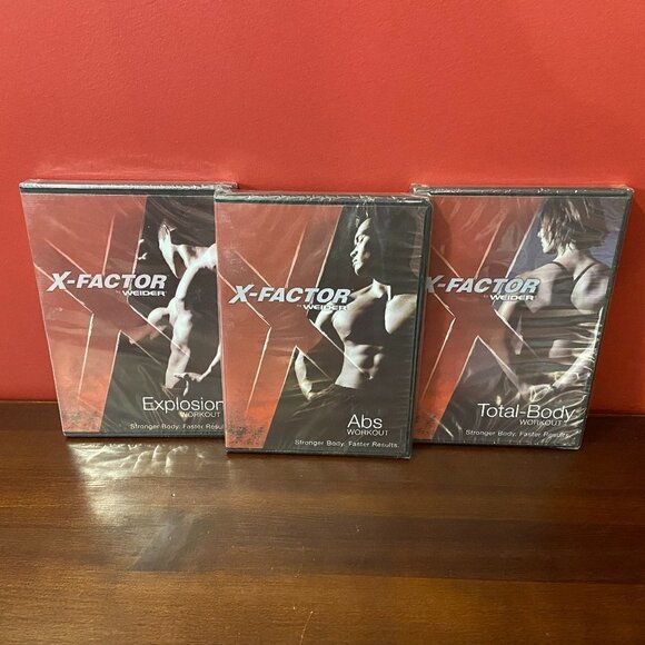 ⭐4 FOR $20⭐ Set of 3 Weider X-Factor Explosion, Abs, Total Body Workout DVDs - Picture 1 of 3